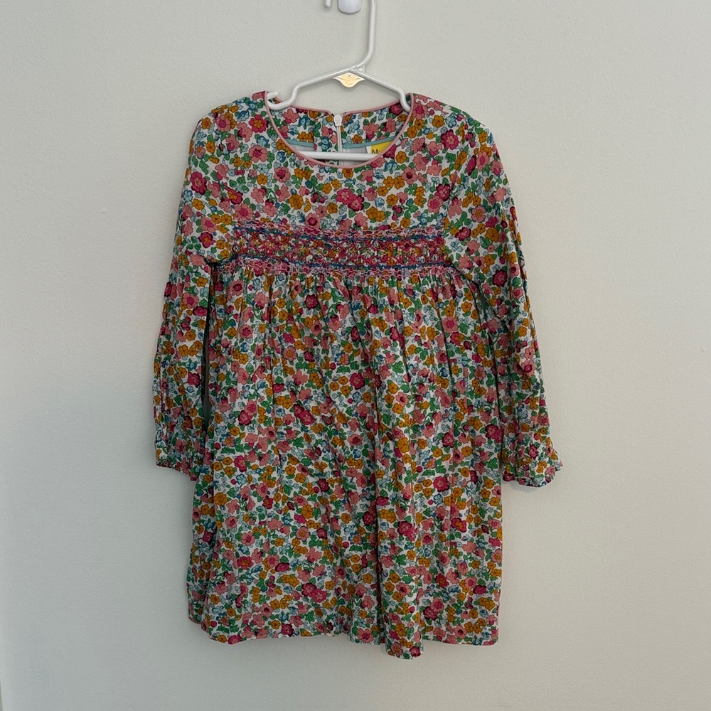 Mini Boden Vibrant Floral Kids Dress